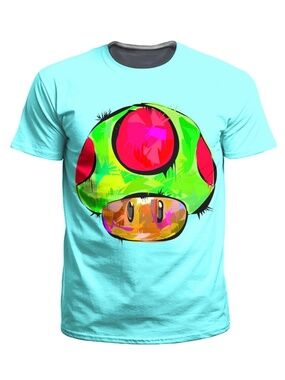 iEDM Neon Mushroom Graphic Festival Shirt Men’s Size M NWT